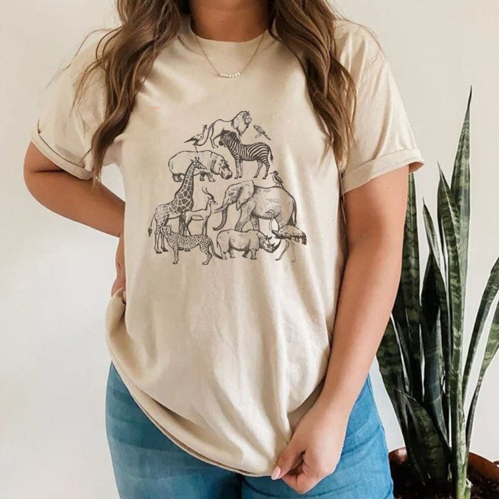 Zoo Shirt Zoo Crewneck Shirt Animals Tshirt Animal Shirt Animal Lover Shirt